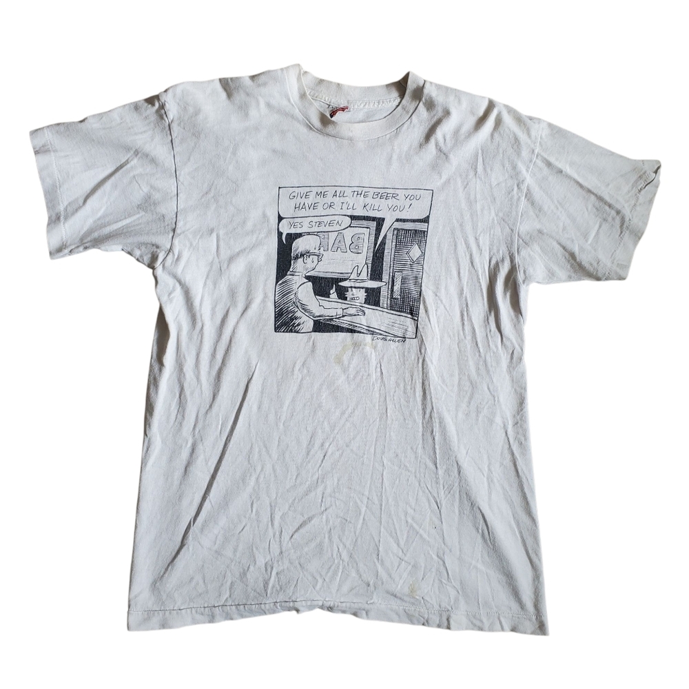 Vintage 90's Doug Allen Comic Book Graphic T-Shirt - Mens Large